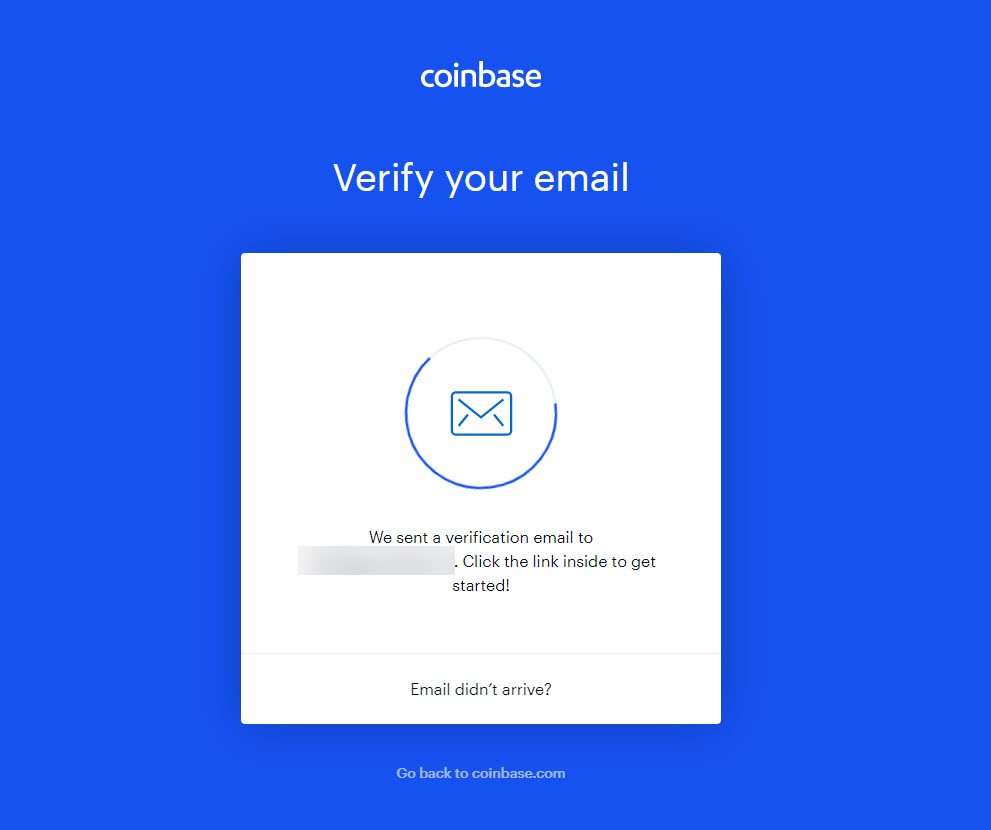 Verify your coinbase email